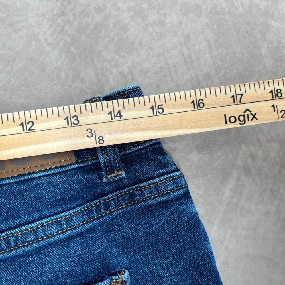 Lee Heritage Flare Jeans Womens 10 Blue High Rise Slim Fit Y2K - Picture 6 of 8